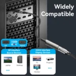 Vention Cotton Braided DP Male to HDMI Female 8K Converter - Image 5