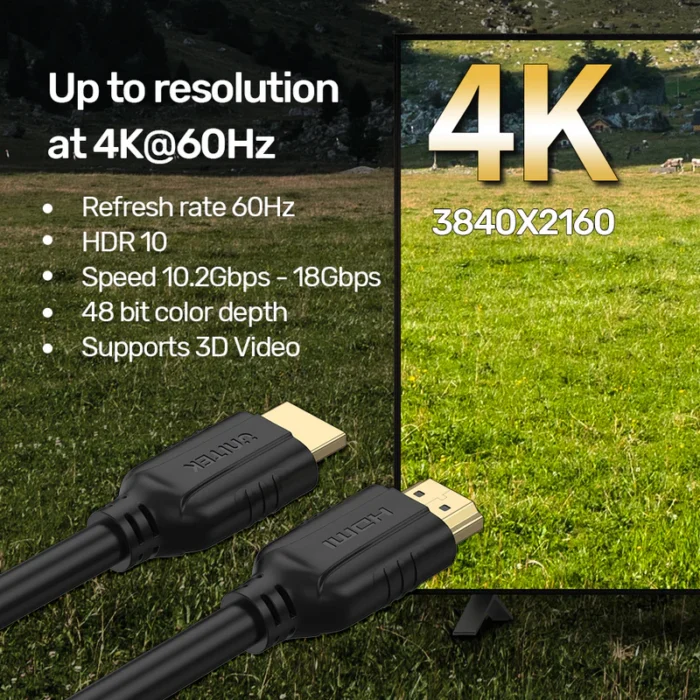Unitek HDMI 2.0 Male to Male 4K 60Hz Cable - Image 4