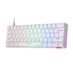Meetion Mechanical Keyboard Rainbow MT-MK005 with Type C- Mini - White - Image 6