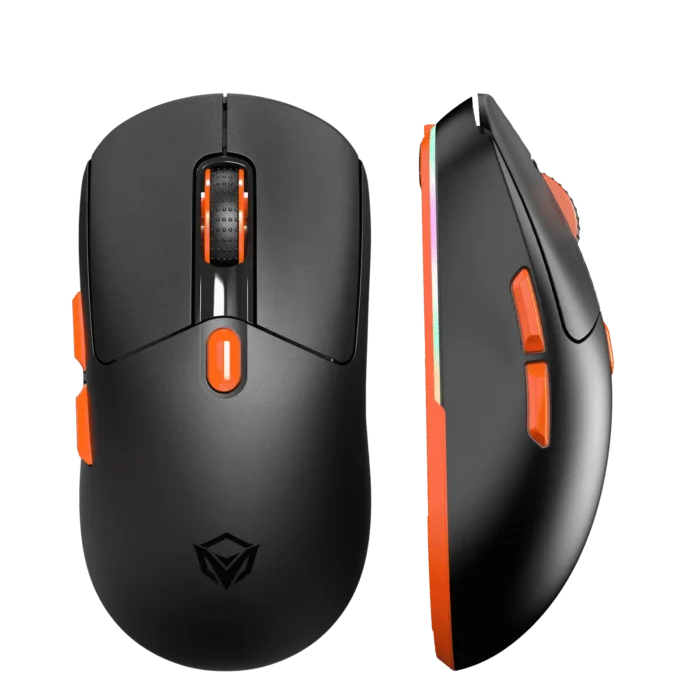 Meetion GW38 Wireless Tri-Mode Mouse with Magnetic Charging Dock (2.4G wireless, Bluetooth, and wired) - Black - Image 3