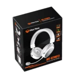 Meetion BTH013 50MM Wireless Surround Sound Gaming Headset Tri-Mode Leather Form White - Image 6