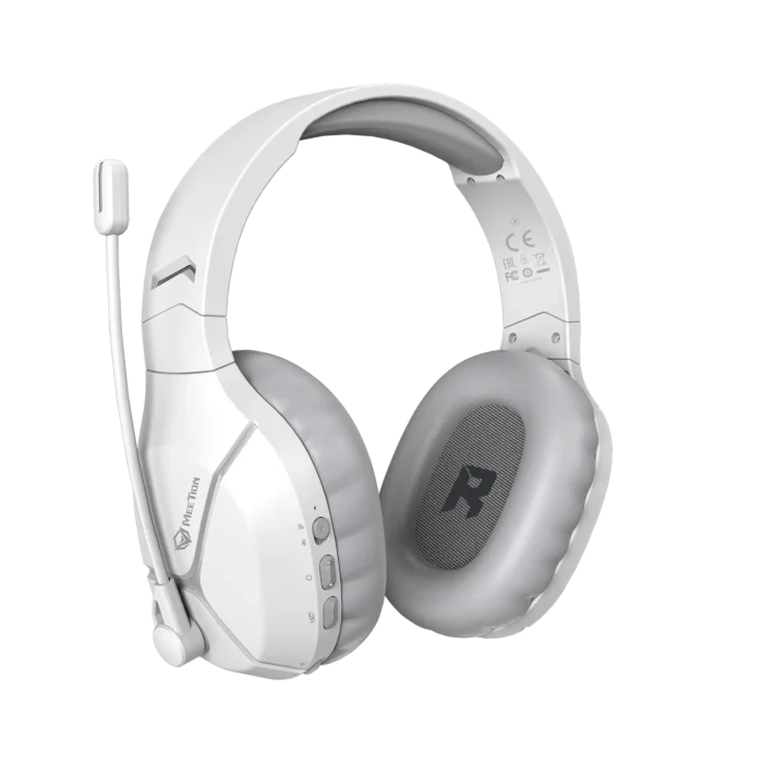 Meetion BTH011 Wireless Tri-Mode Headset Leather Form White - Image 2