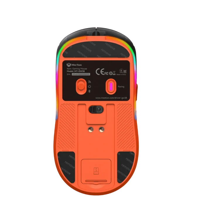 Meetion GW24 Wireless Tri-Mode Mouse (2.4G wireless, Bluetooth, and wired) - Black - Image 6