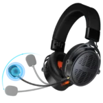 Meetion BTH013 50MM Wireless Surround Sound Gaming Headset Tri-Mode Leather Form Black - Image 4