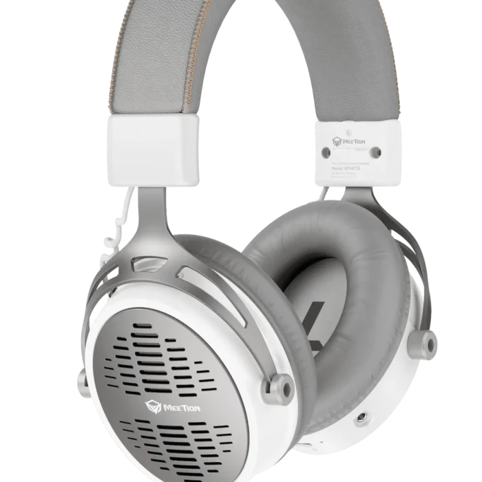 Meetion BTH013 50MM Wireless Surround Sound Gaming Headset Tri-Mode Leather Form White - Image 2