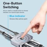 Vention 2-Port Bi-Directional 8K HDMI Switcher Gray Aluminium Alloy Type - Image 8