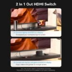 Vention 2-Port Bi-Directional 8K HDMI Switcher Gray Aluminium Alloy Type - Image 5