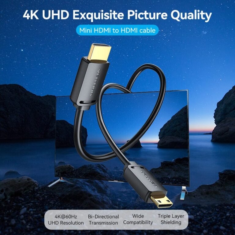 Vention Mini HDMI to HDMI 4K HD Cable Black - Image 2