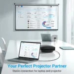 Vention Cotton Braided USB-C to HDMI Cable Black Aluminum Alloy Type - Image 3