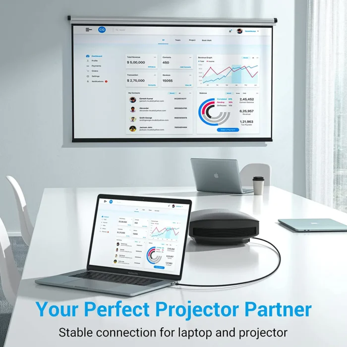 Vention Cotton Braided USB-C to HDMI Cable Black Aluminum Alloy Type - Image 3