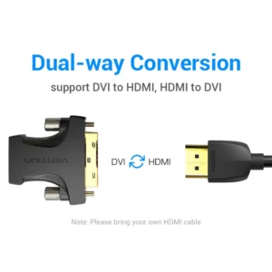Vention HDMI Female to DVI (24+1) Male Adapter Black - Image 2