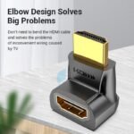 Vention HDMI 270 Degree Male to Female Adapter Black - Image 3