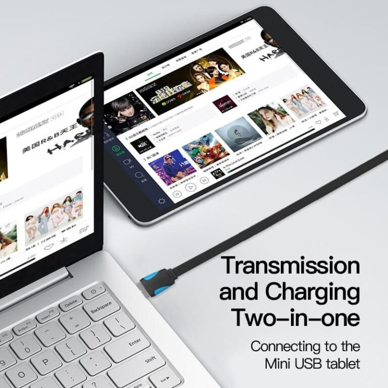 Vention Flat USB2.0 A Male to Mini 5 Pin Cable - Image 4