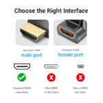 Vention HDMI 270 Degree Male to Female Adapter Black - Image 5