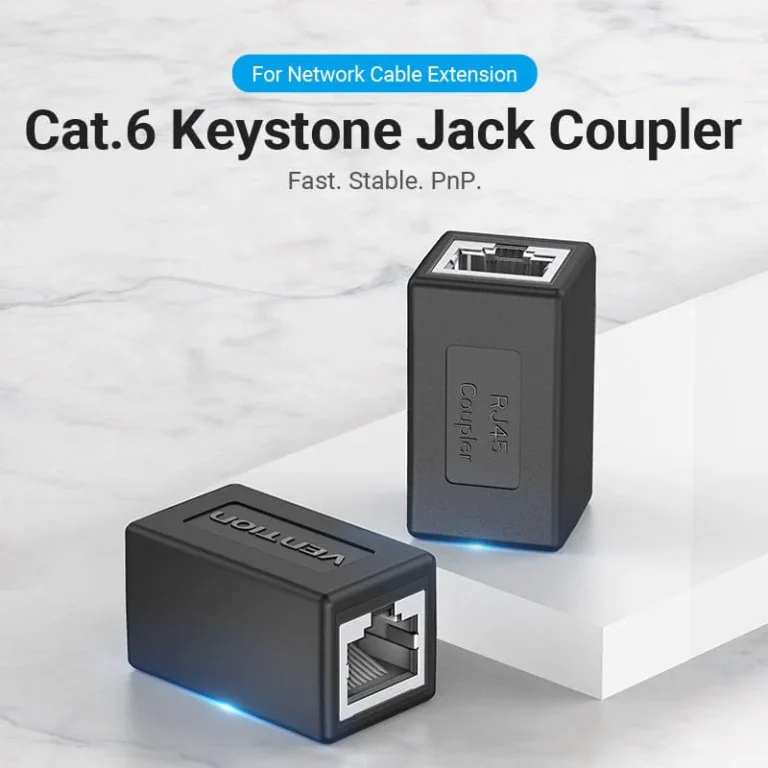 Vention Cat.6 FTP Keystone Jack Coupler Black - Image 3