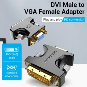 Vention DVI Male to VGA Female Adapter Black - Image 2