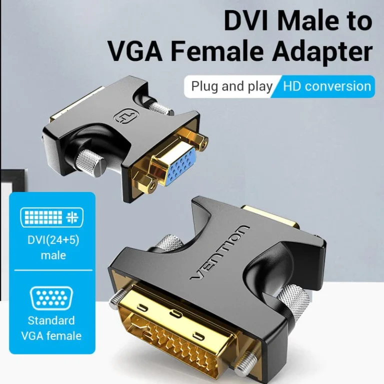 Vention DVI Male to VGA Female Adapter Black - Image 2