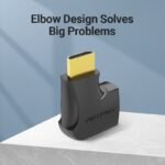 Vention HDMI 270 Degree Male to Female Vertical Flat Adapter Black - Image 3