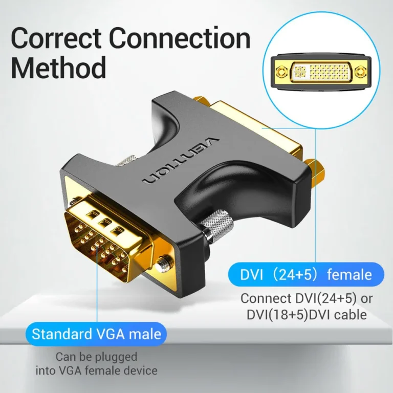 Vention VGA Male to DVI Female Adapter Black - Image 3