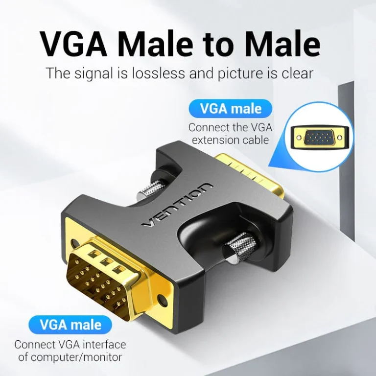 Vention VGA Male to Male Adapter Black - Image 2